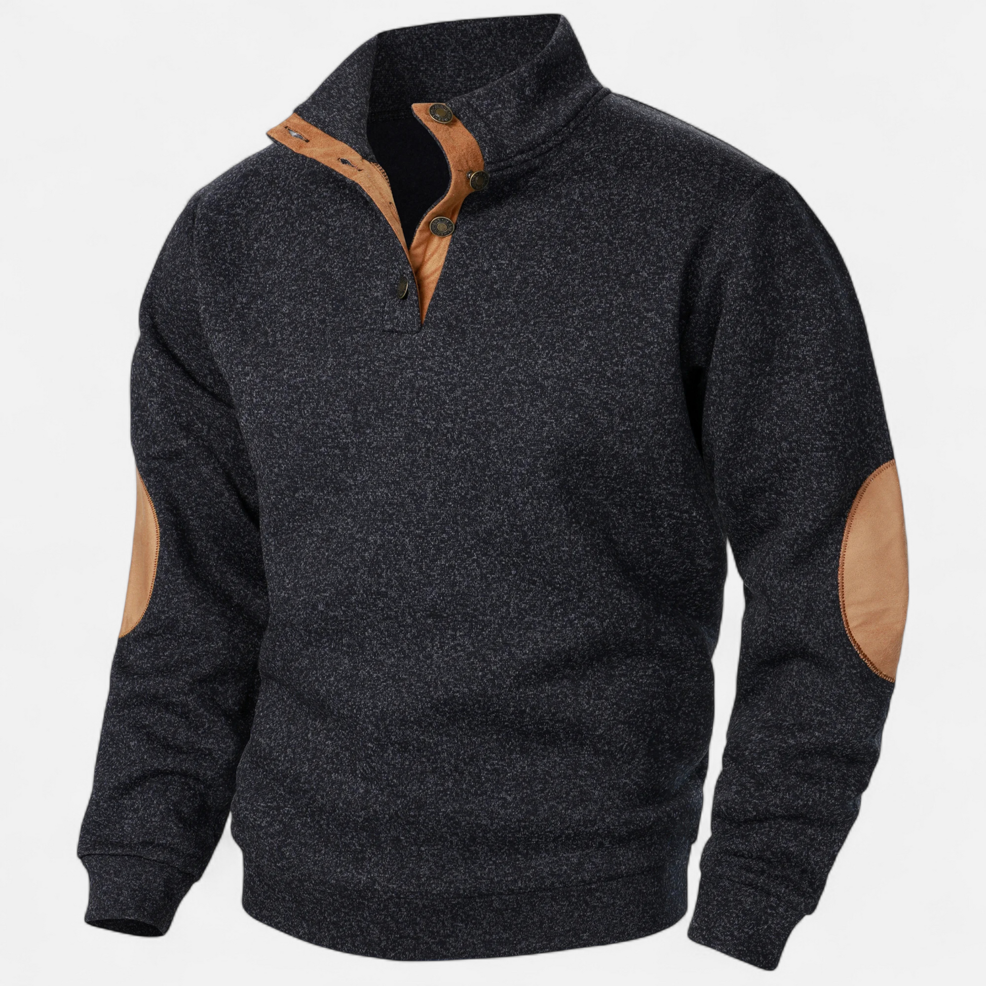 Dorevelle Men’s Knitted Sweater with Stand Collar – Elegant Heritage Style for Timeless Comfort