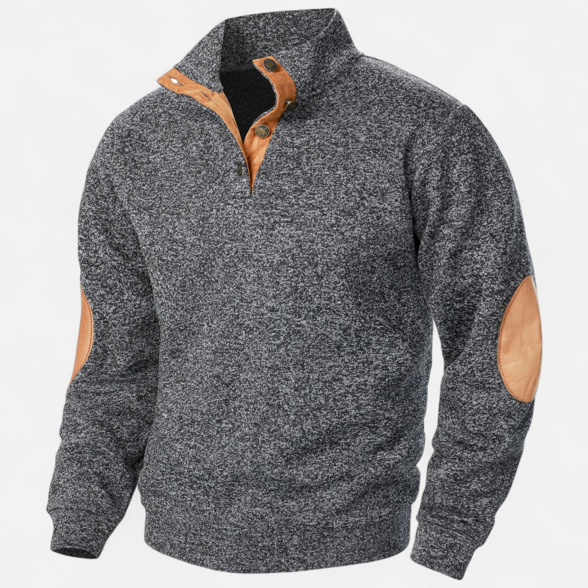 Dorevelle Men’s Knitted Sweater with Stand Collar – Elegant Heritage Style for Timeless Comfort
