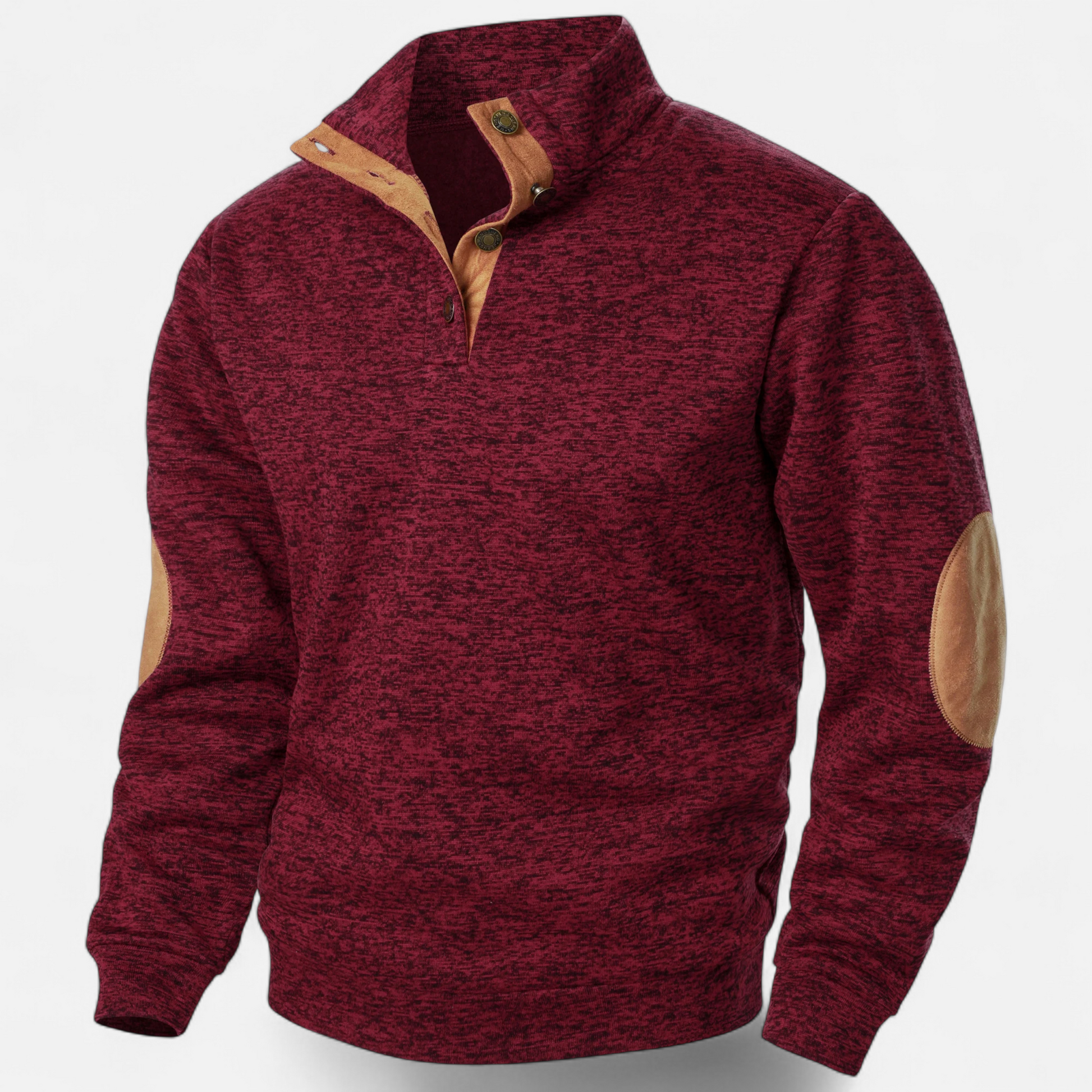 Dorevelle Men’s Knitted Sweater with Stand Collar – Elegant Heritage Style for Timeless Comfort