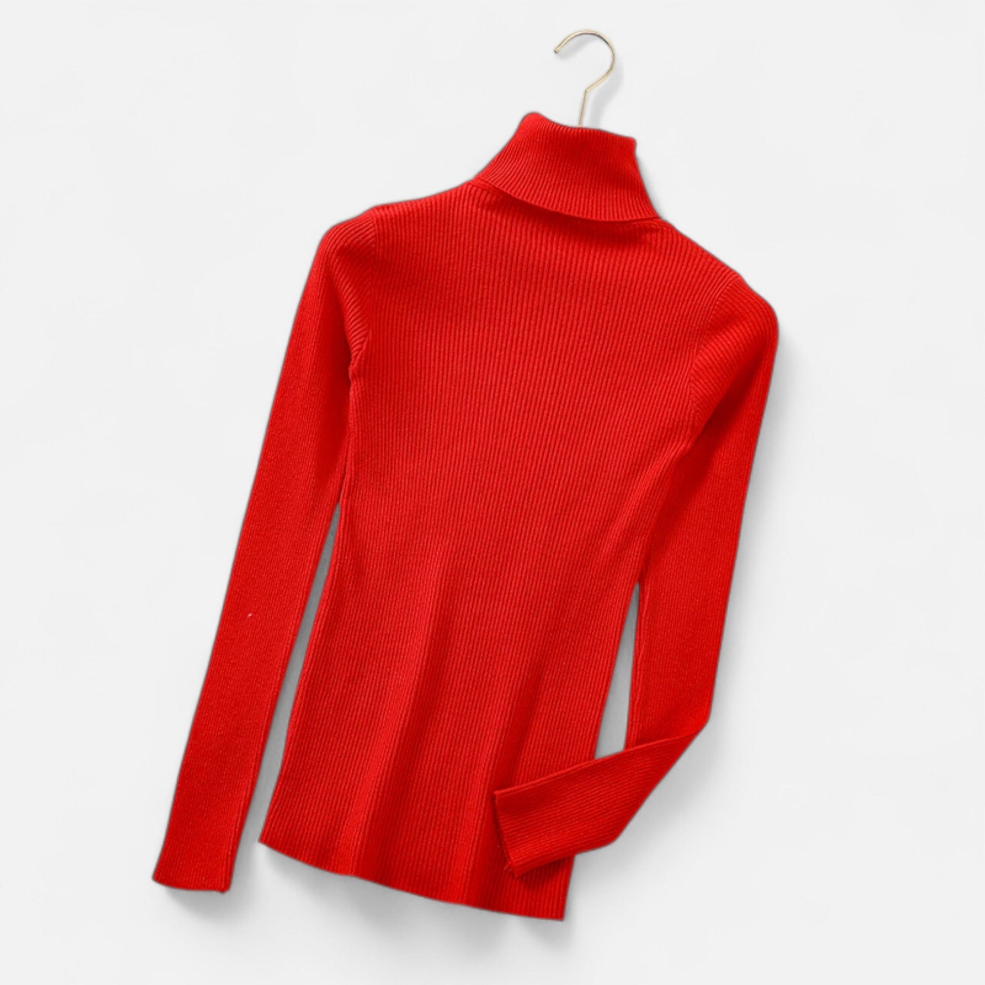 Dorevelle | Women’s Cozy Ribbed Turtleneck – Stylish Foldover Winter Elegance