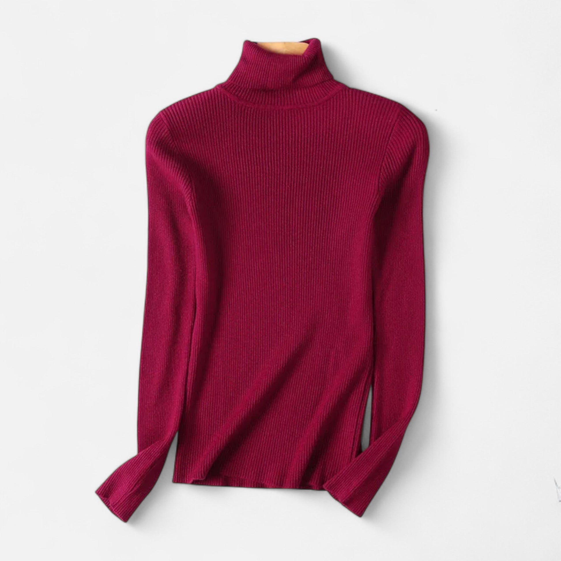 Dorevelle | Women’s Cozy Ribbed Turtleneck – Stylish Foldover Winter Elegance