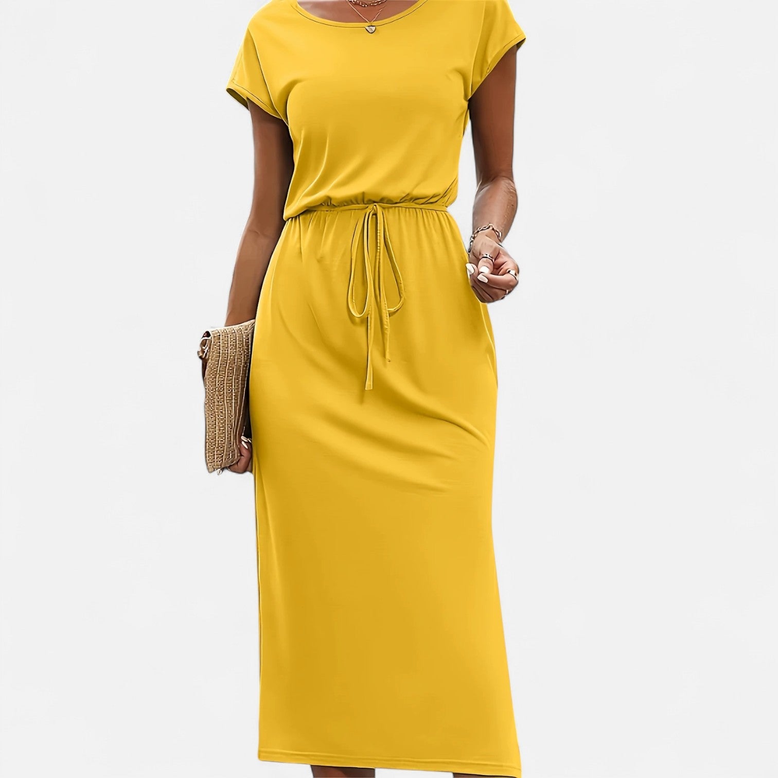 Dorevelle Women's Elegant White Dress with Stylish Heritage Knot Detail