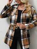 Ashley – Elegant Plaid Long Sleeve Coat for Style-Conscious Ladies