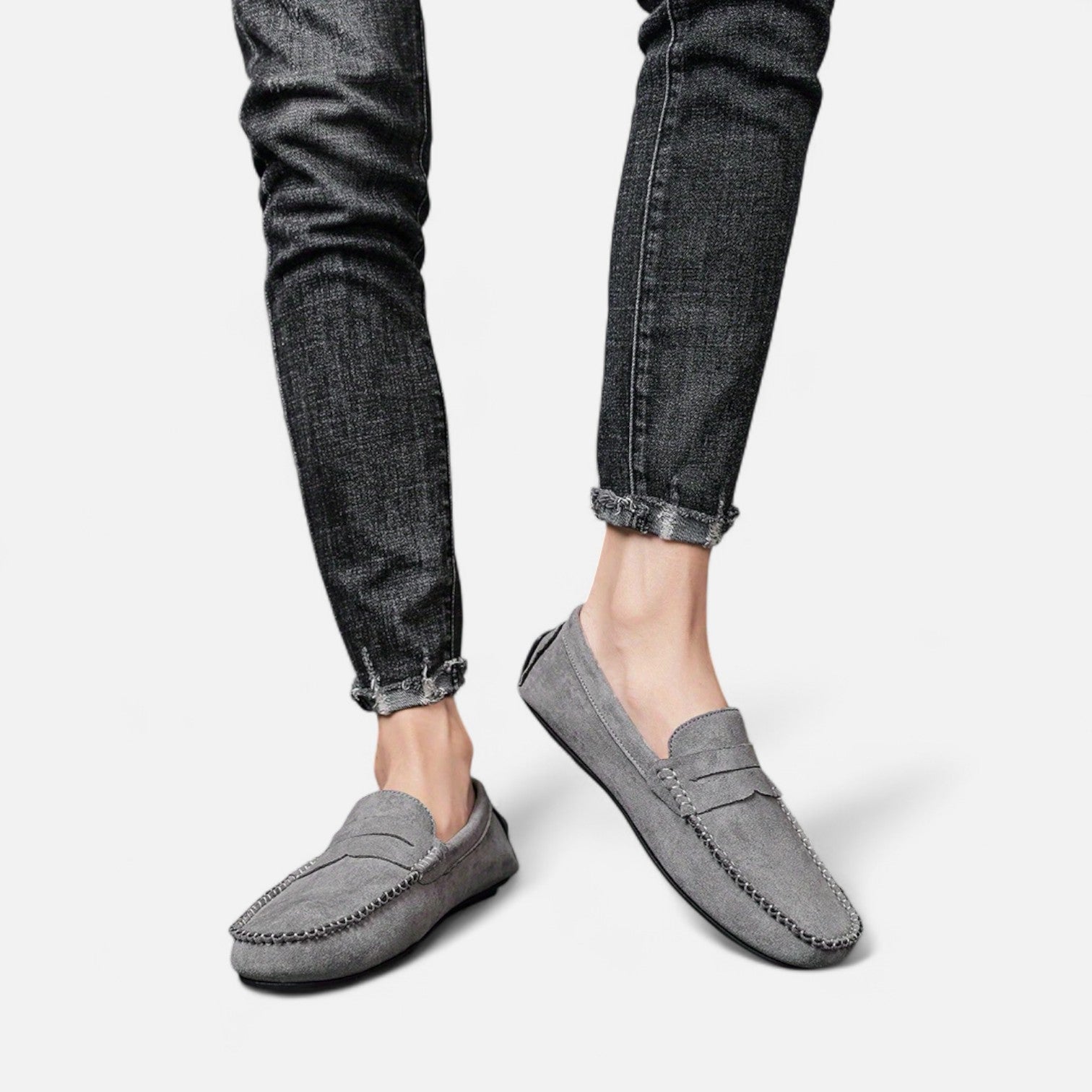 Dorevelle Men's Elegant Leather Slip-On Loafers for Stylish Comfort