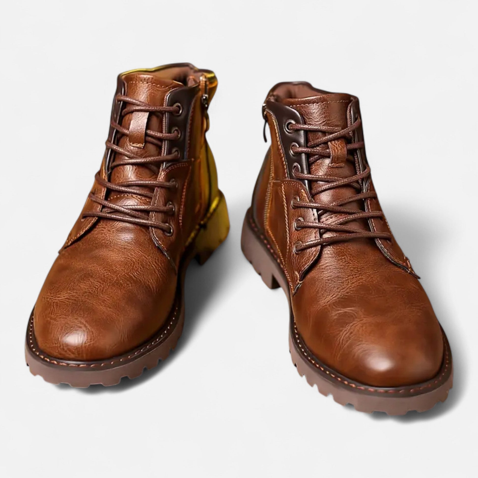 Dorevelle Herren Vintage Leder Schnürstiefel für stilbewusste Männer