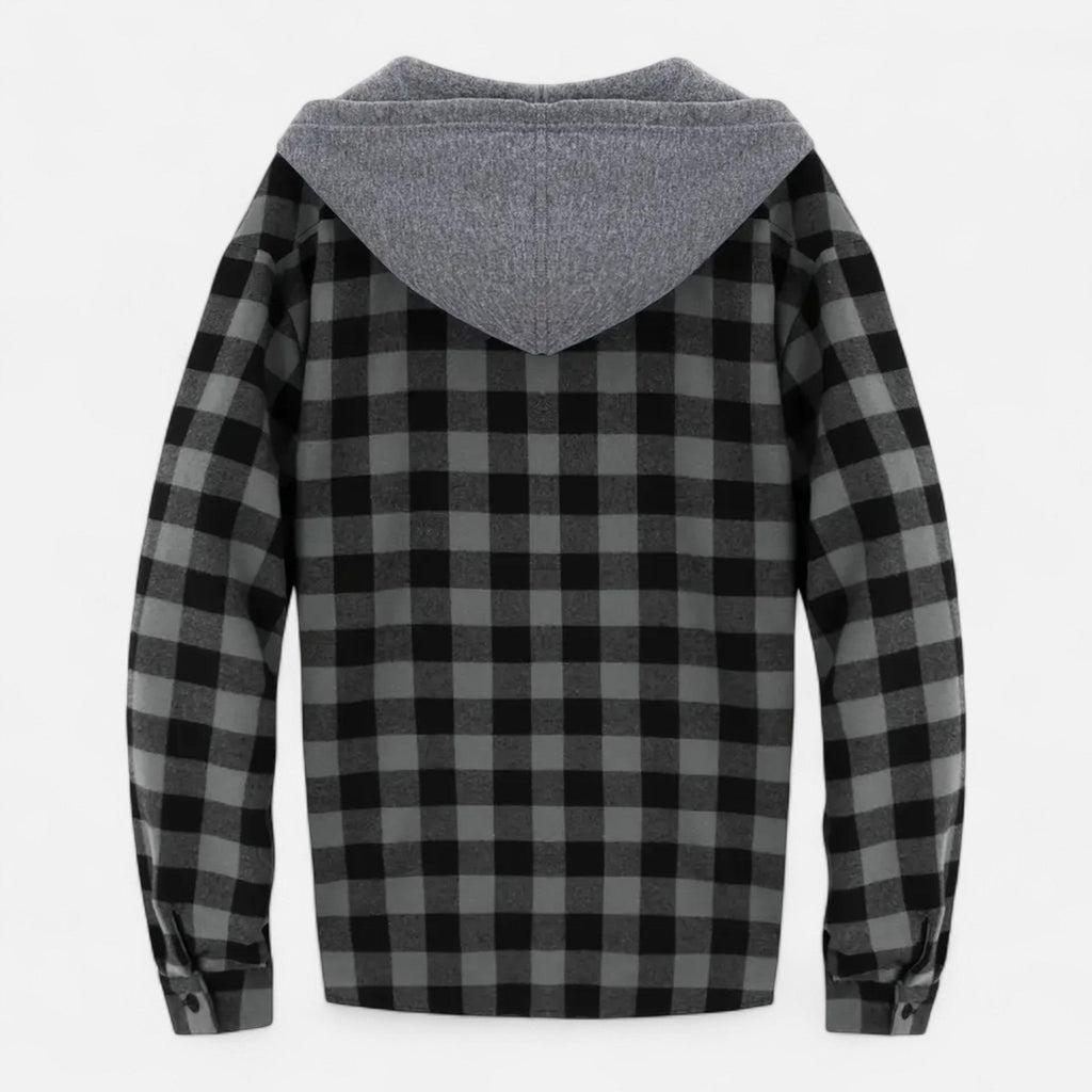 Dorevelle men’s stylish button-up hooded sweater for a casual yet trendy look