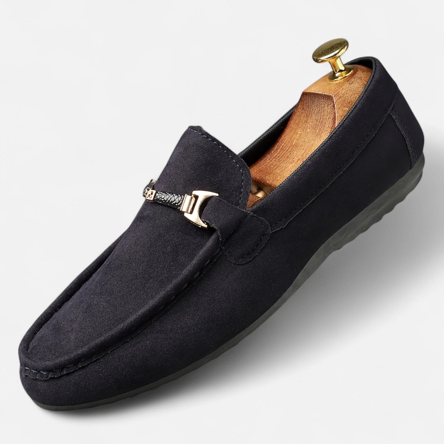 Dorevelle Men’s Classic Slip-On Buckle Loafers for Stylish Comfort
