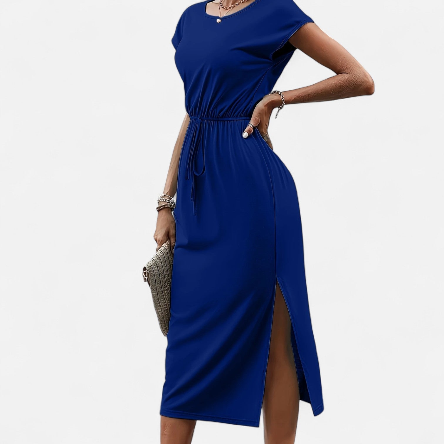 Dorevelle Women's Elegant White Dress with Stylish Heritage Knot Detail