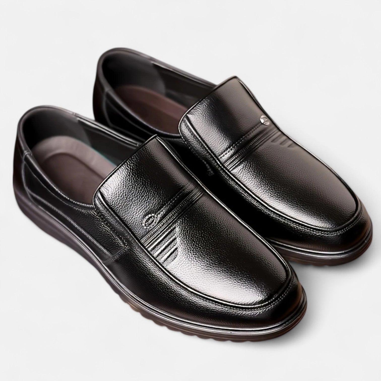 Dorevelle Men's Premium Leather Loafers – Stylish Ivy Slip-On Comfort