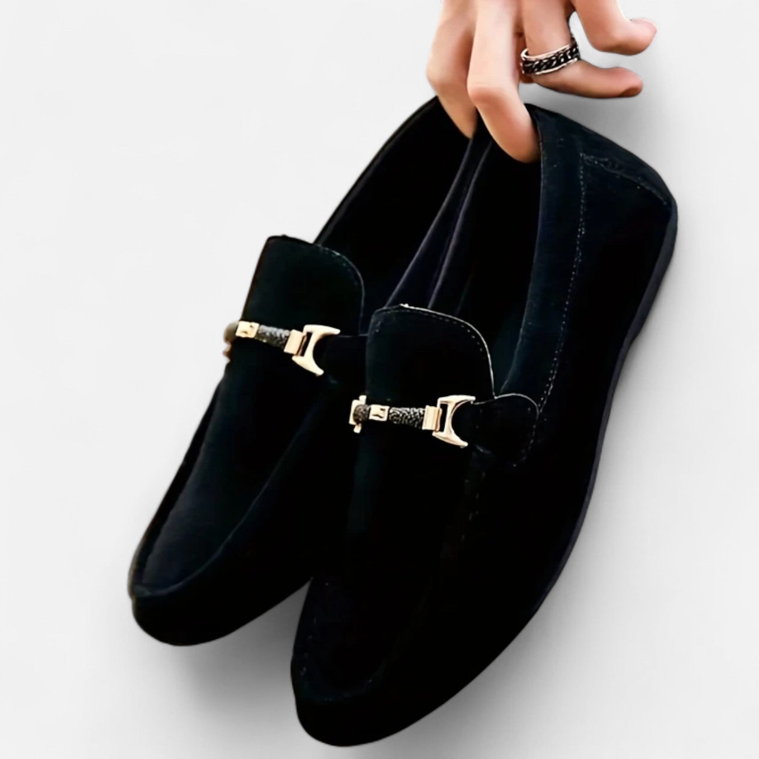Dorevelle Men’s Classic Slip-On Buckle Loafers for Stylish Comfort