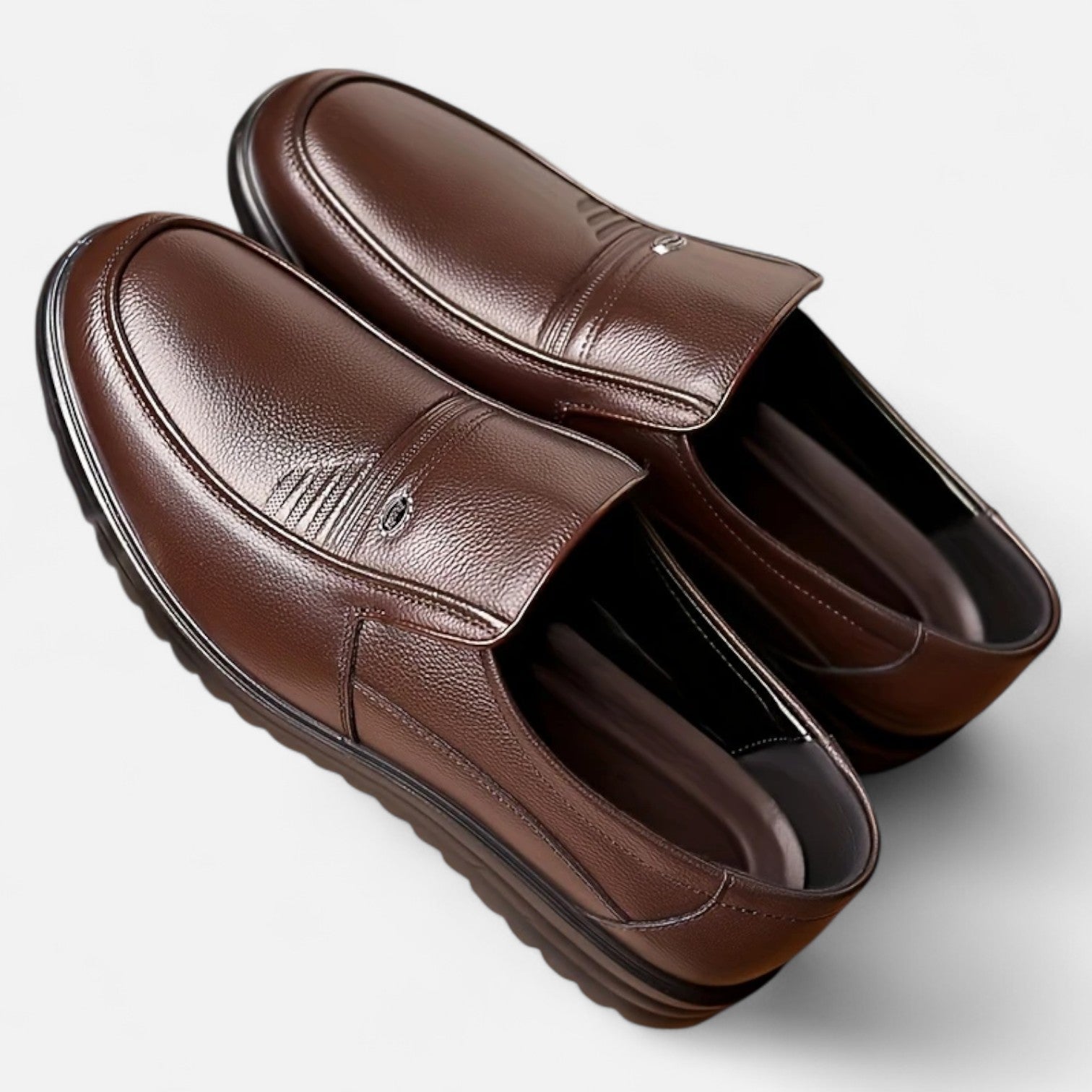 Dorevelle Men's Premium Leather Loafers – Stylish Ivy Slip-On Comfort