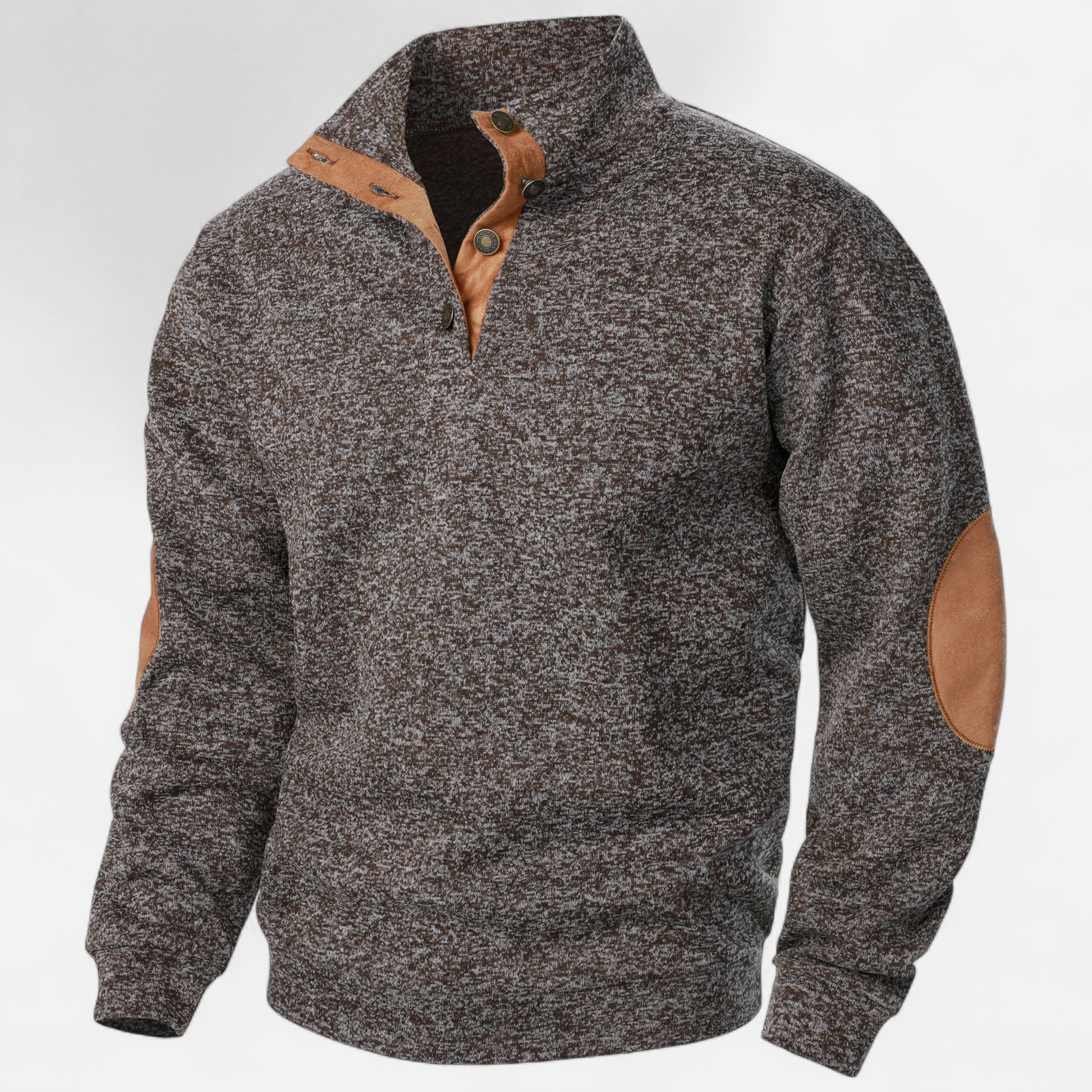 Dorevelle Men’s Knitted Sweater with Stand Collar – Elegant Heritage Style for Timeless Comfort