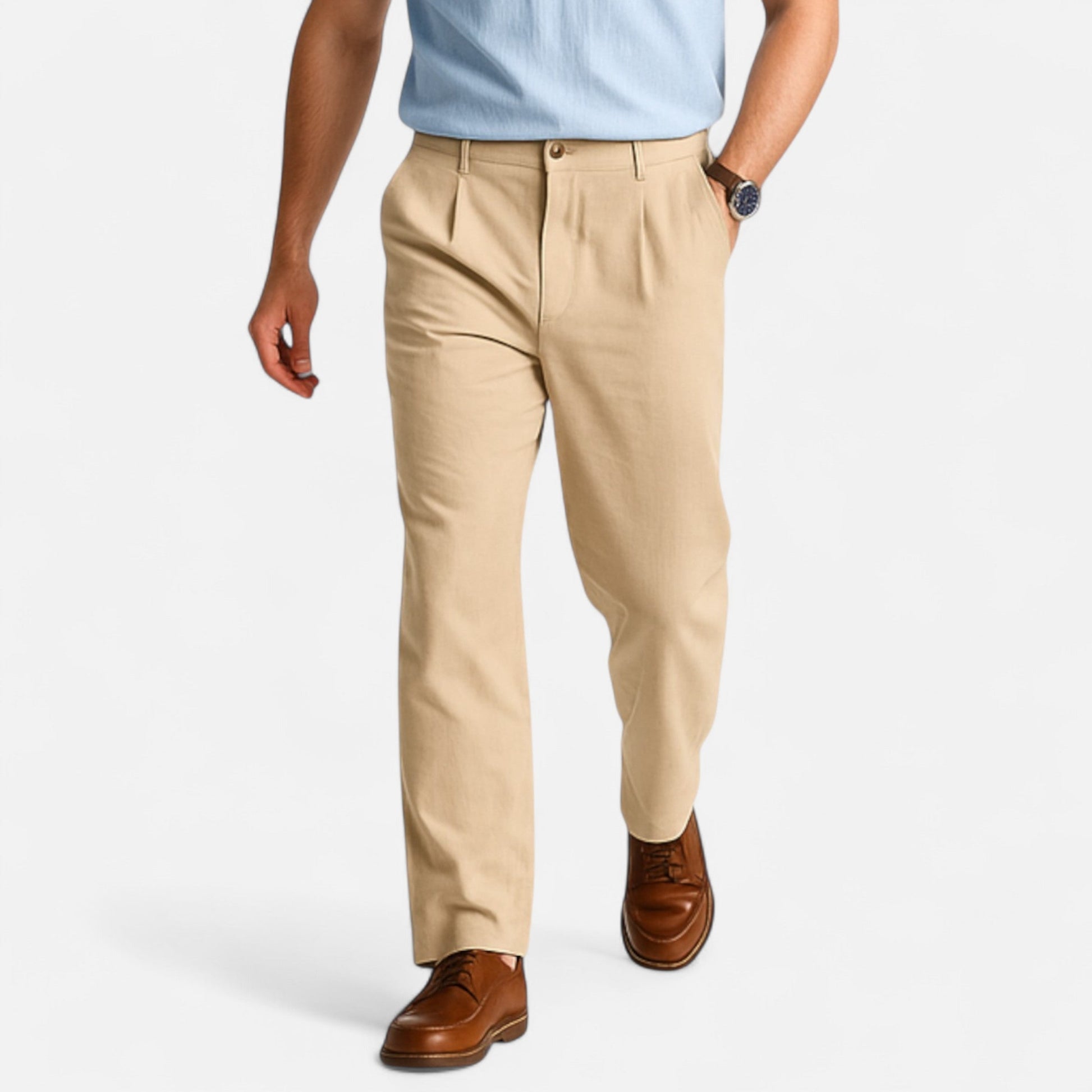 Dorevelle | Herren Leinenhose mit geradem Schnitt – Elegante Business-Mode