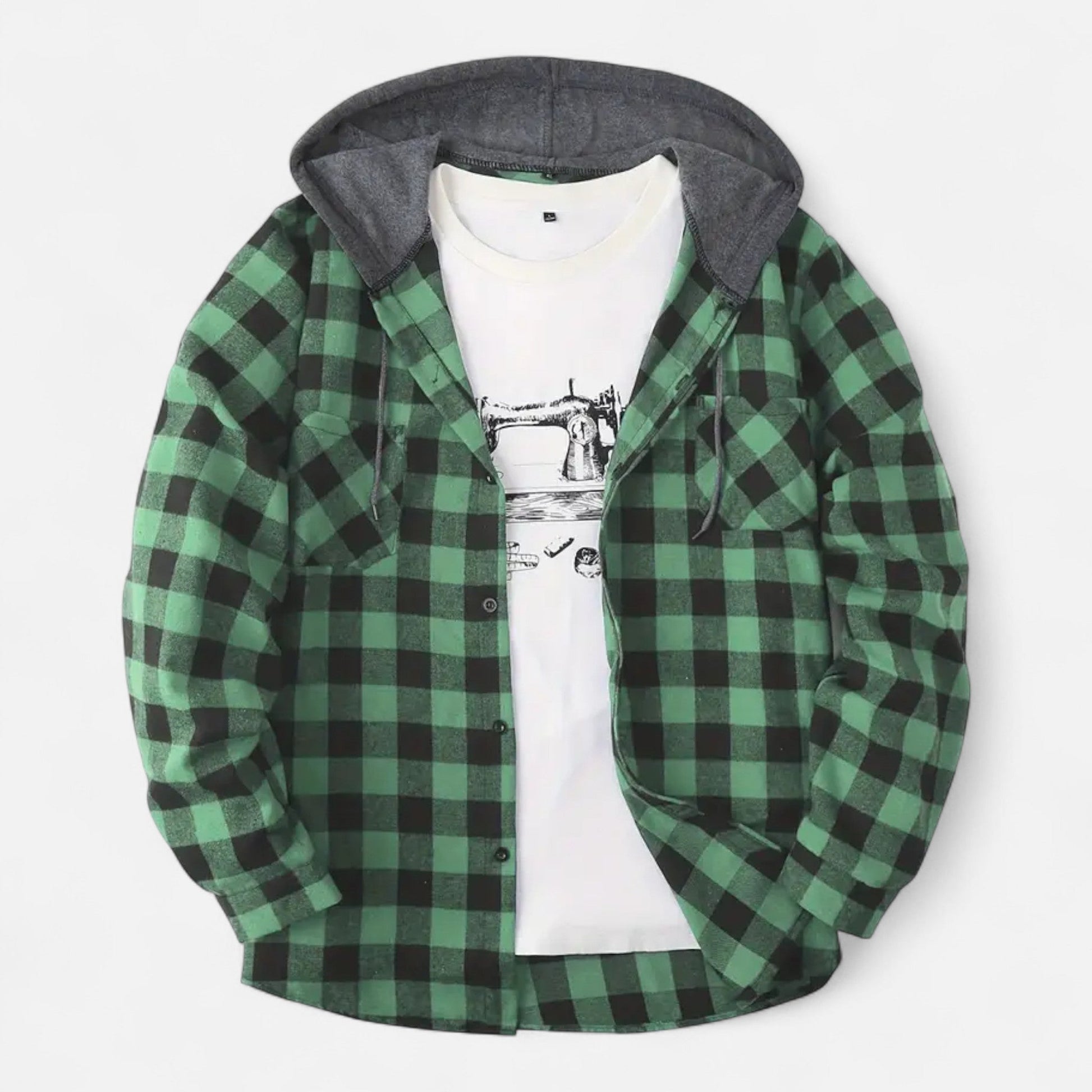 Dorevelle men’s stylish button-up hooded sweater for a casual yet trendy look