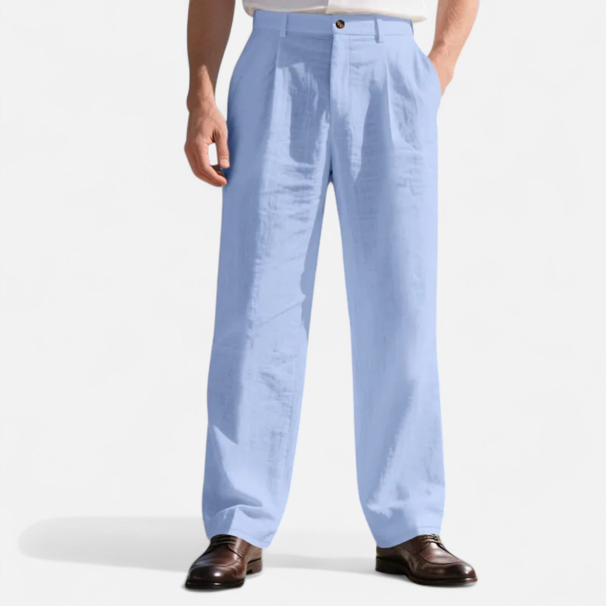 Dorevelle | Herren Leinenhose mit geradem Schnitt – Elegante Business-Mode