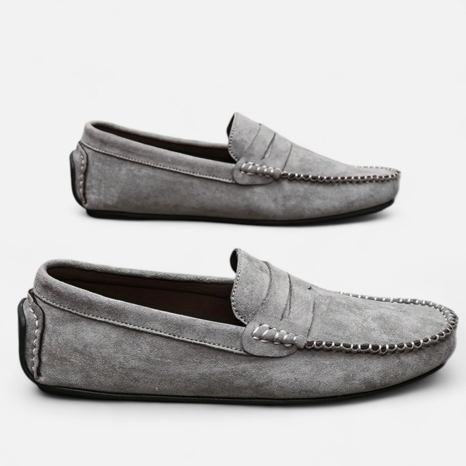 Dorevelle Men's Elegant Leather Slip-On Loafers for Stylish Comfort