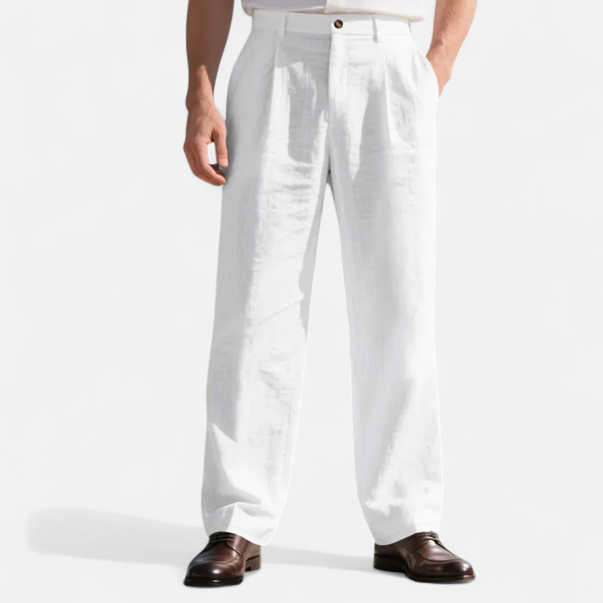 Dorevelle | Herren Leinenhose mit geradem Schnitt – Elegante Business-Mode