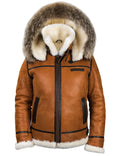 Meti – Cozy Sheepskin Jacket with Luxurious Fur Hood for Maximum Comfort