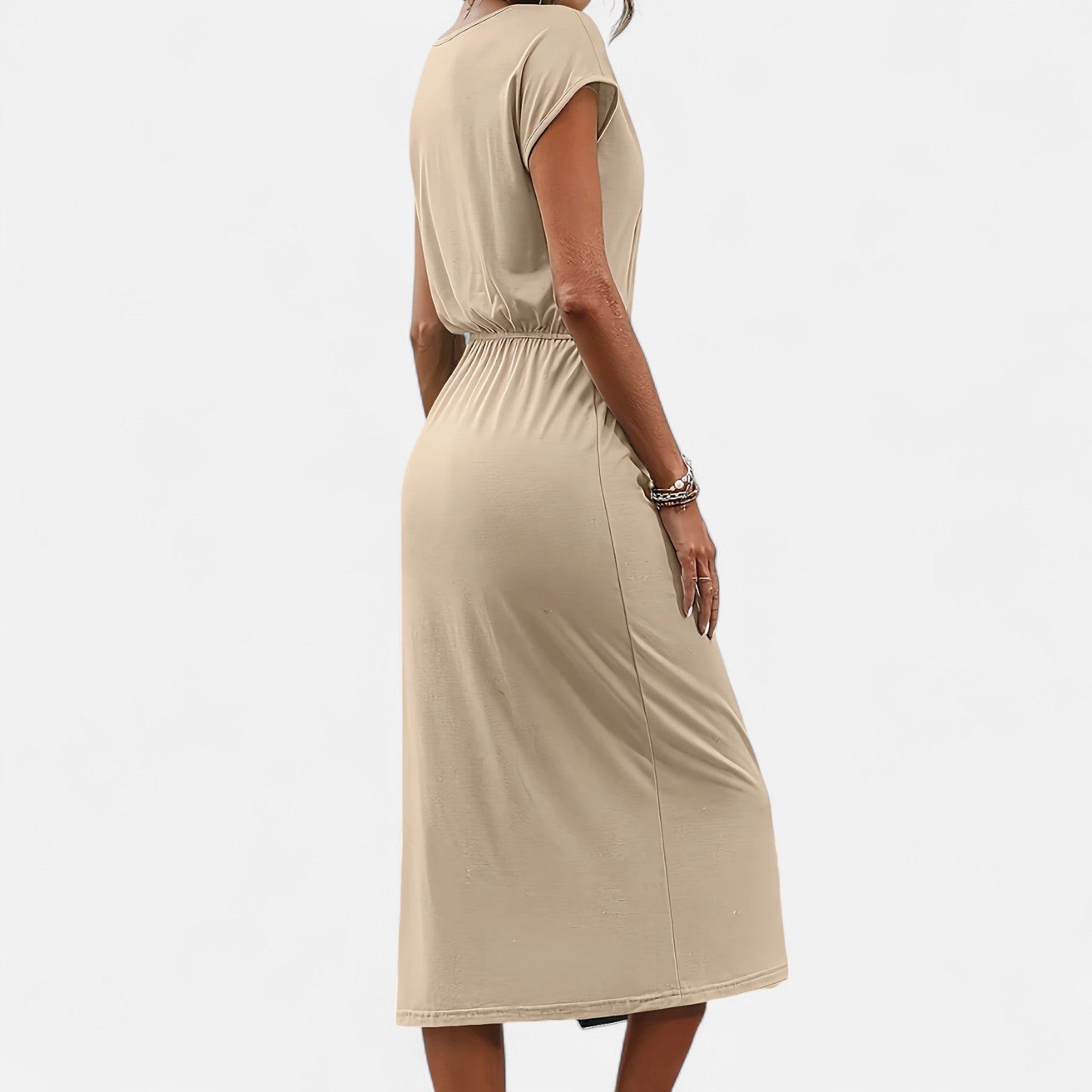 Dorevelle Women's Elegant White Dress with Stylish Heritage Knot Detail