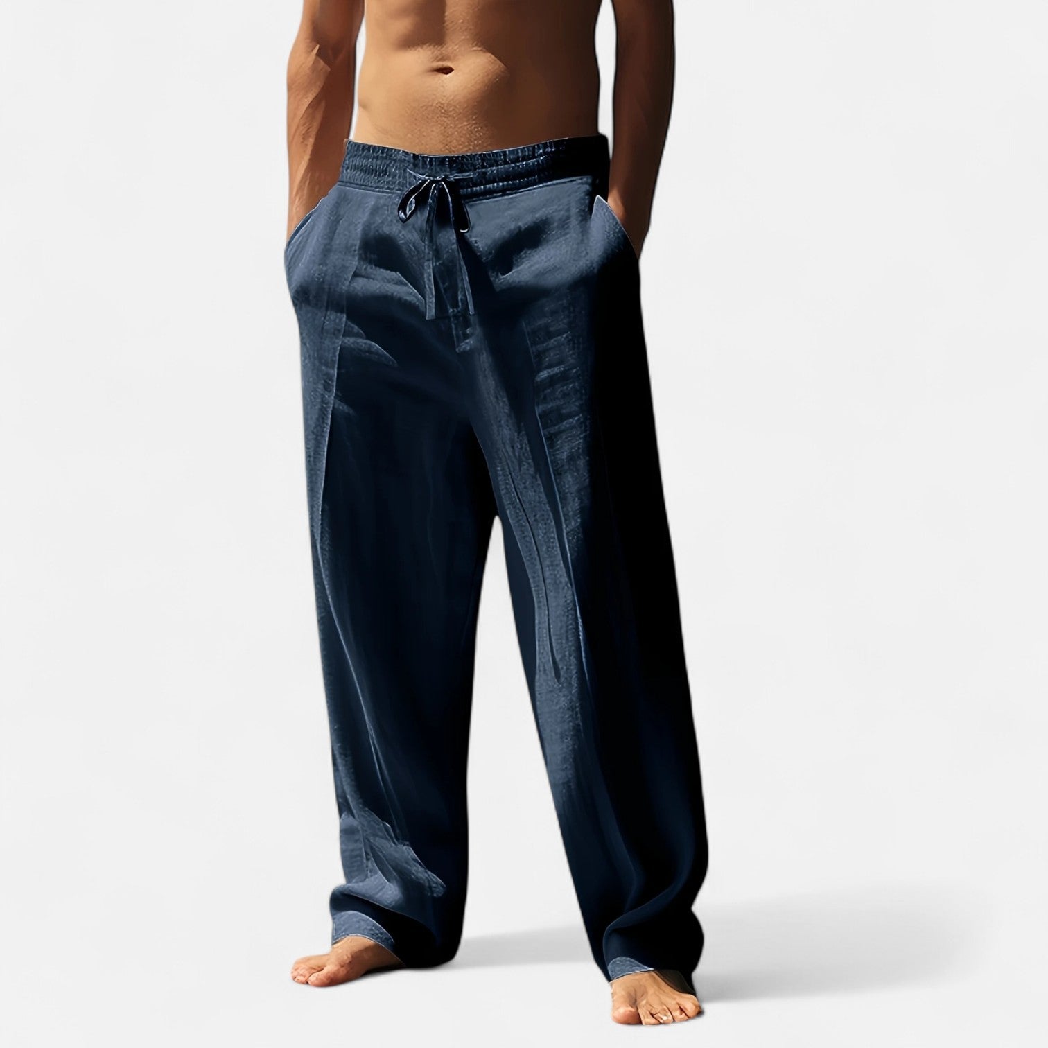 Dorevelle | Men’s Comfortable Relaxed Linen Autumn Pants – Effortless Riviera Style