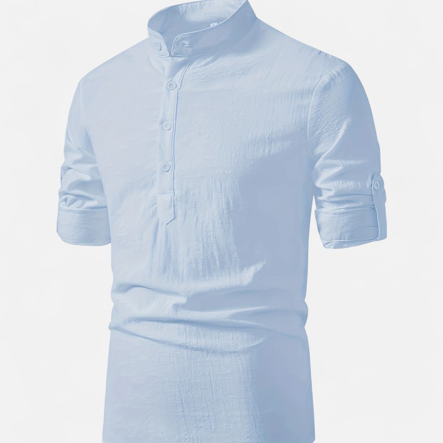 Dorevelle Men’s Linen Henley Shirt with Heritage Collarless Design for a Classic and Stylish Look