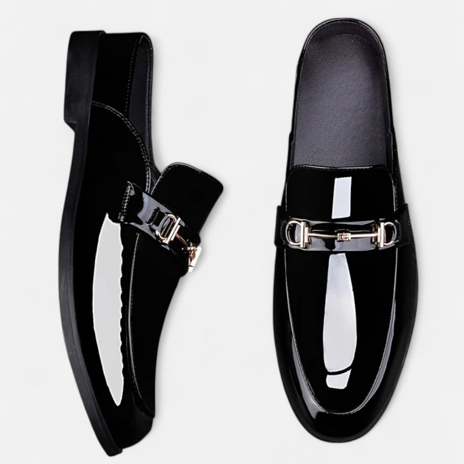 Dorevelle Men’s Dress Loafers with Stylish Buckle & Classic Round Toe Design