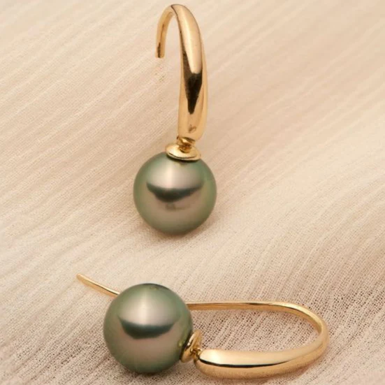 Stylish Olive Bead Earrings