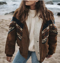 Boho Winter Coat with Ethnic Pattern – Stylish and Warm for Cold Days