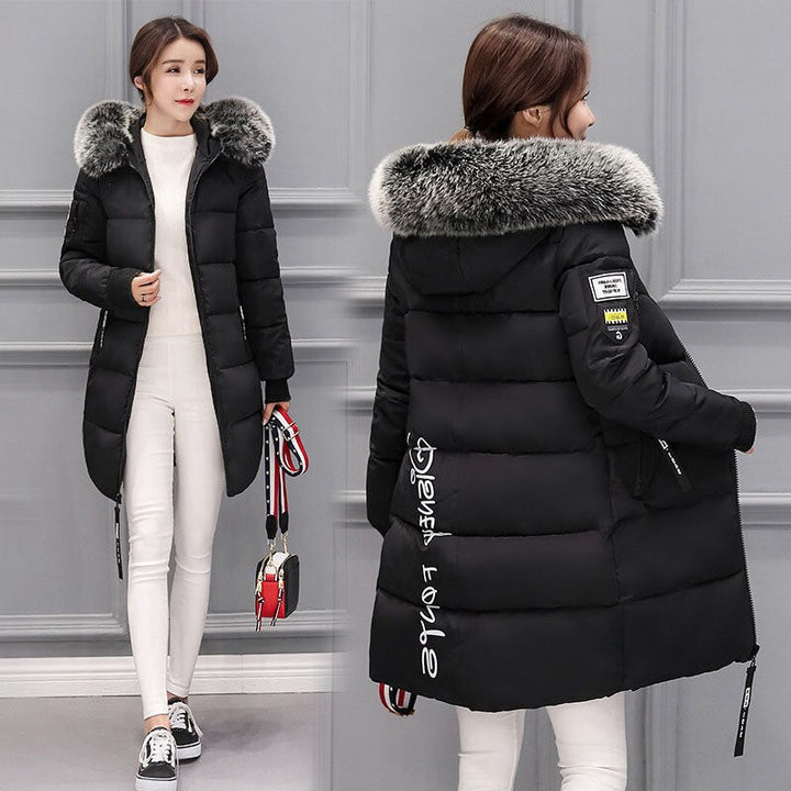 Clus – Elegant Women's Winter Coat with Removable Fur Collar for Stylish Warmth