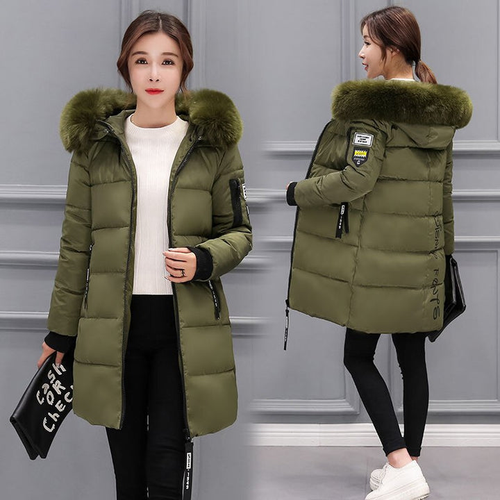 Clus – Elegant Women's Winter Coat with Removable Fur Collar for Stylish Warmth