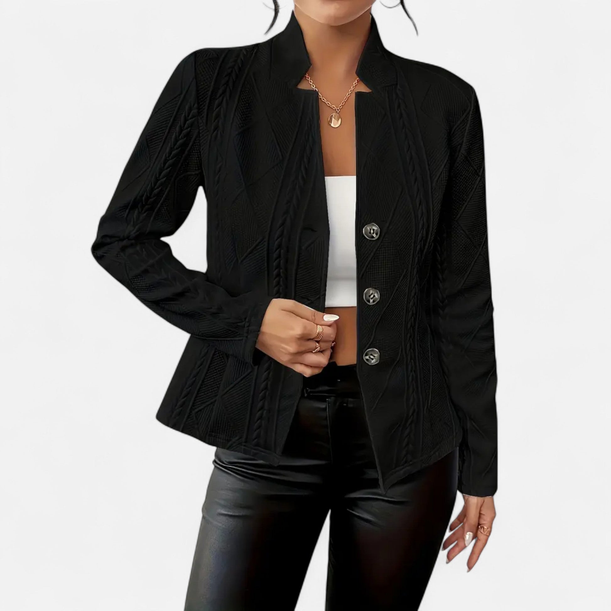 Dorevelle Women’s Elegant Tailored Jacket with Heritage Lapel – Timeless Classic Style