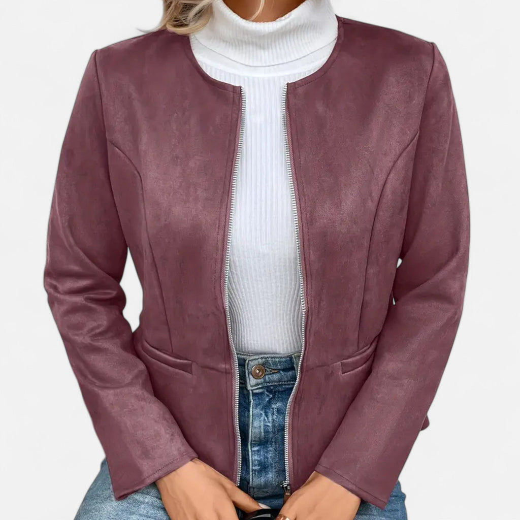 Dorevelle | Damen-Cropped-Jacke – Schlanke ZIP-Optik für stilvolle Eleganz