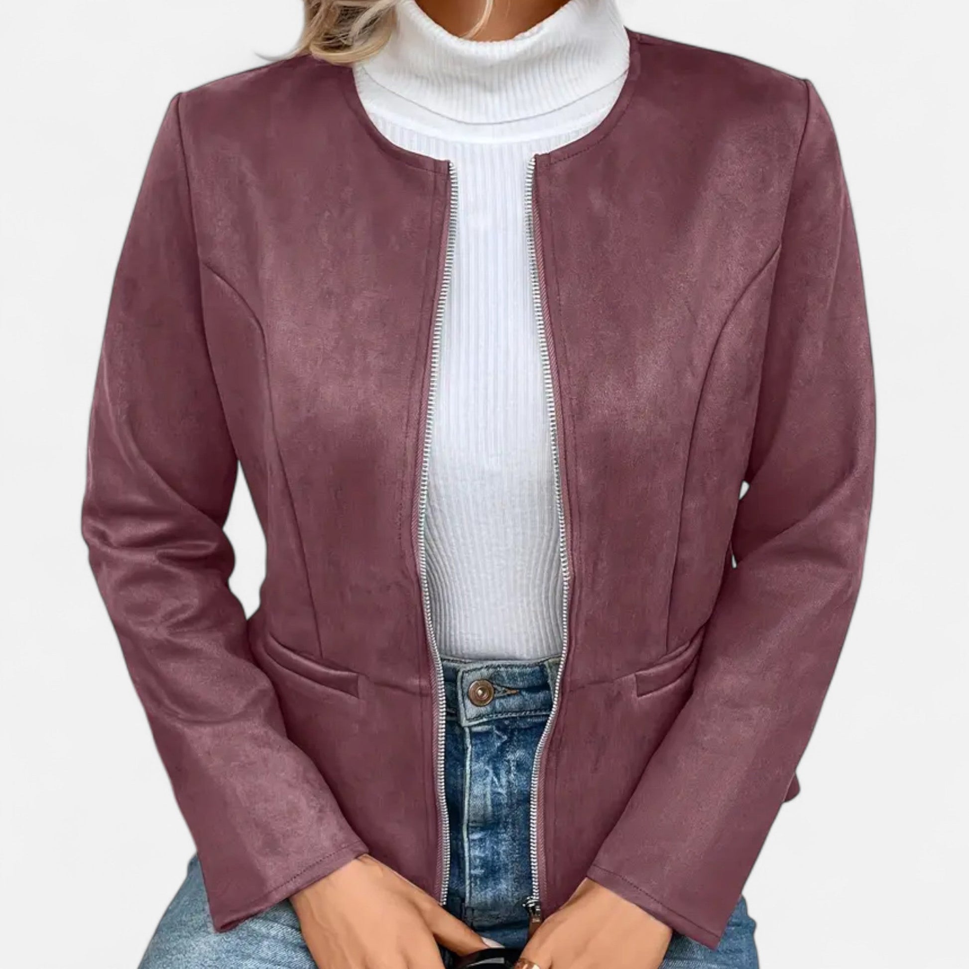 Dorevelle | Damen-Cropped-Jacke – Schlanke ZIP-Optik für stilvolle Eleganz
