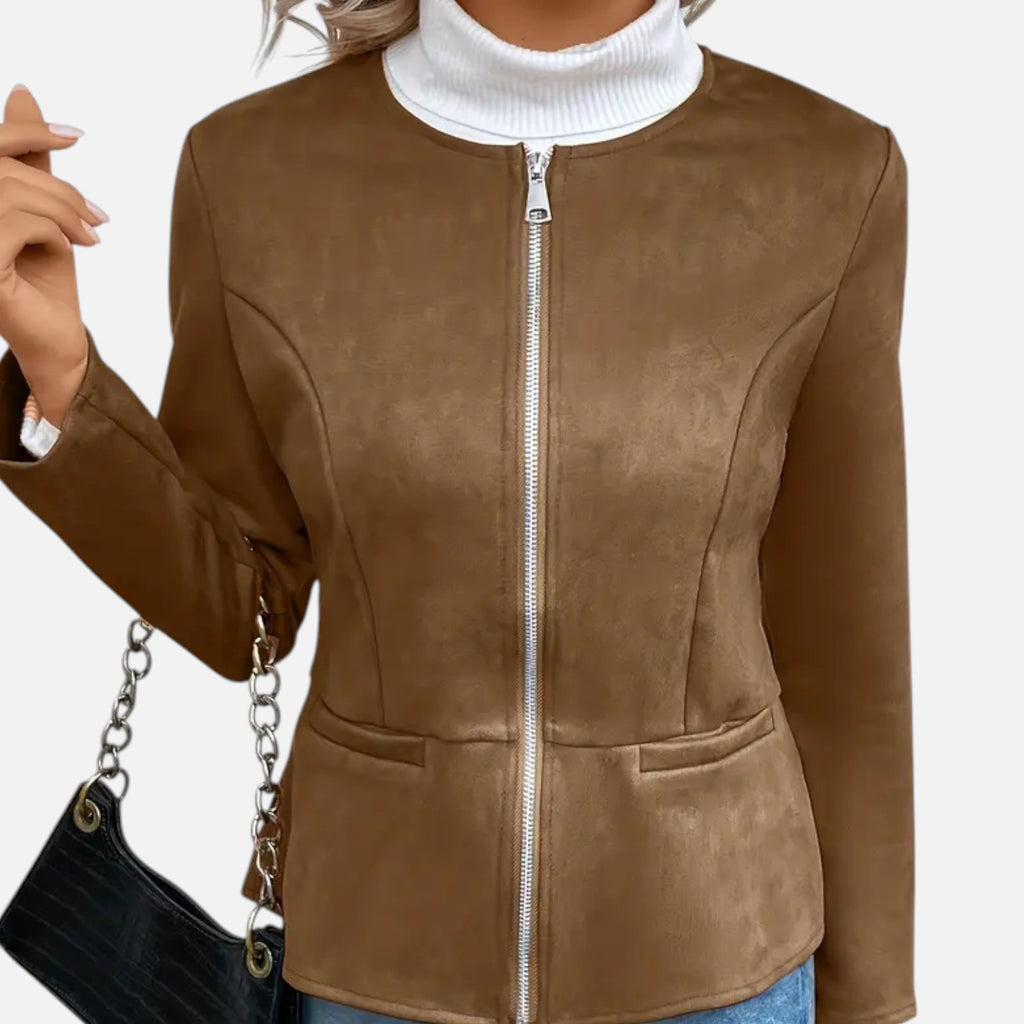 Dorevelle | Damen-Cropped-Jacke – Schlanke ZIP-Optik für stilvolle Eleganz