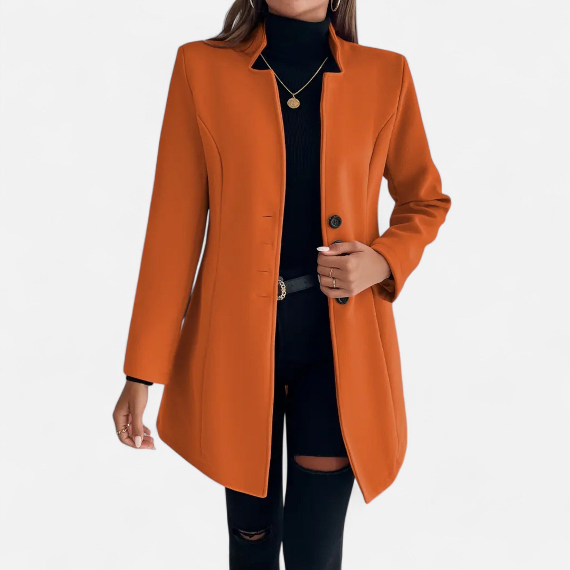 Dorevelle | élégante manteau long pour femmes avec design sophistiqué à manches raglan