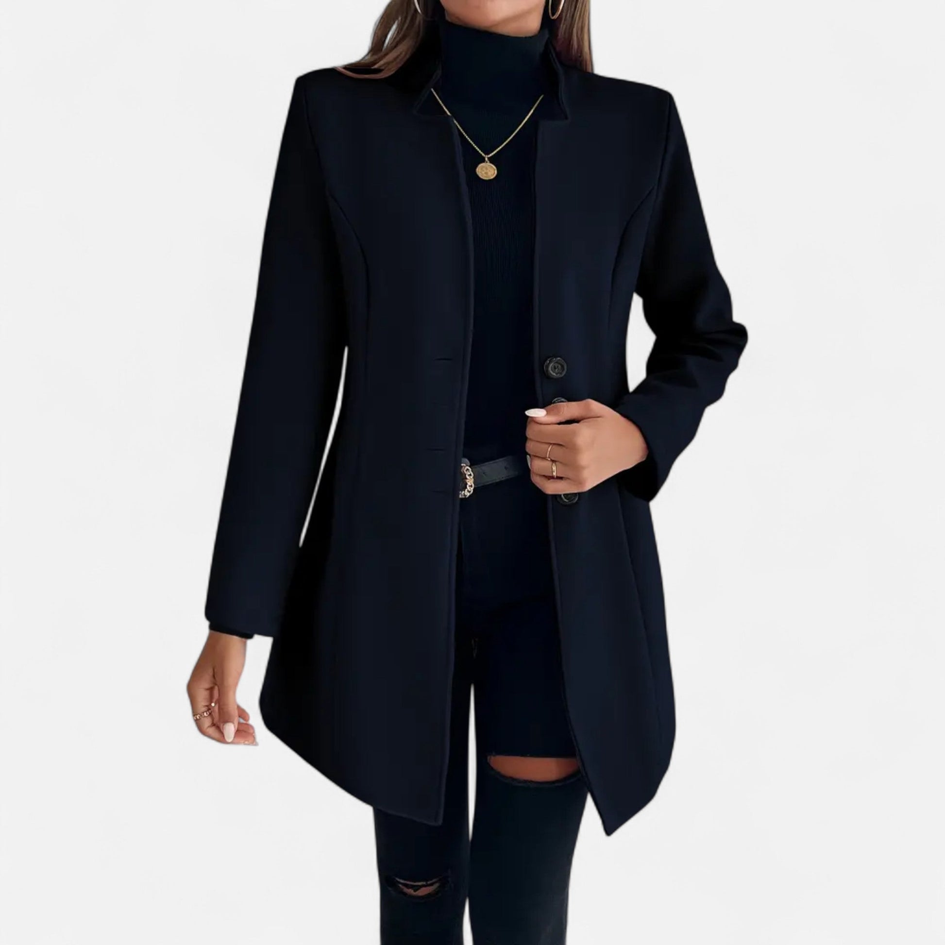 Dorevelle | élégante manteau long pour femmes avec design sophistiqué à manches raglan