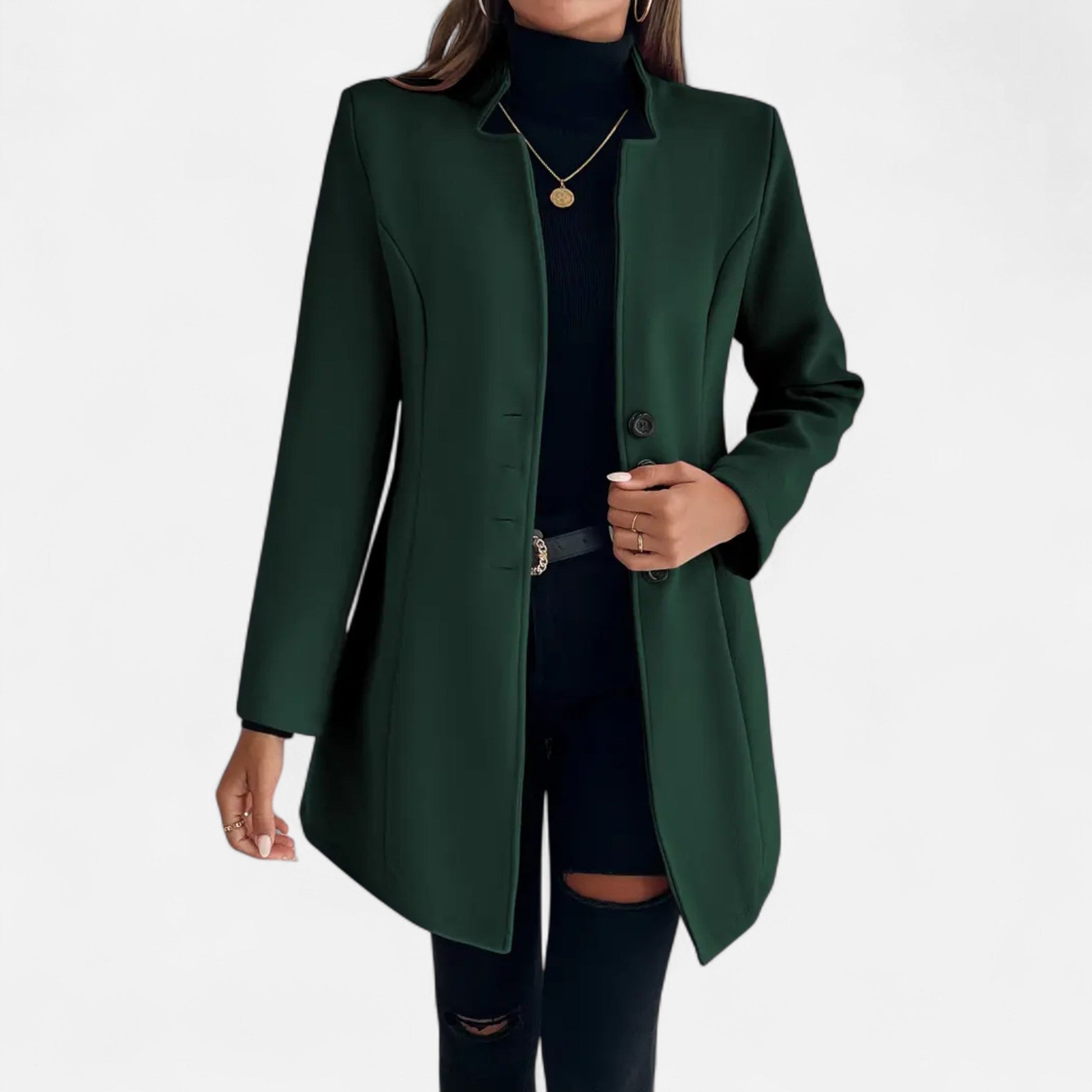 Dorevelle | élégante manteau long pour femmes avec design sophistiqué à manches raglan
