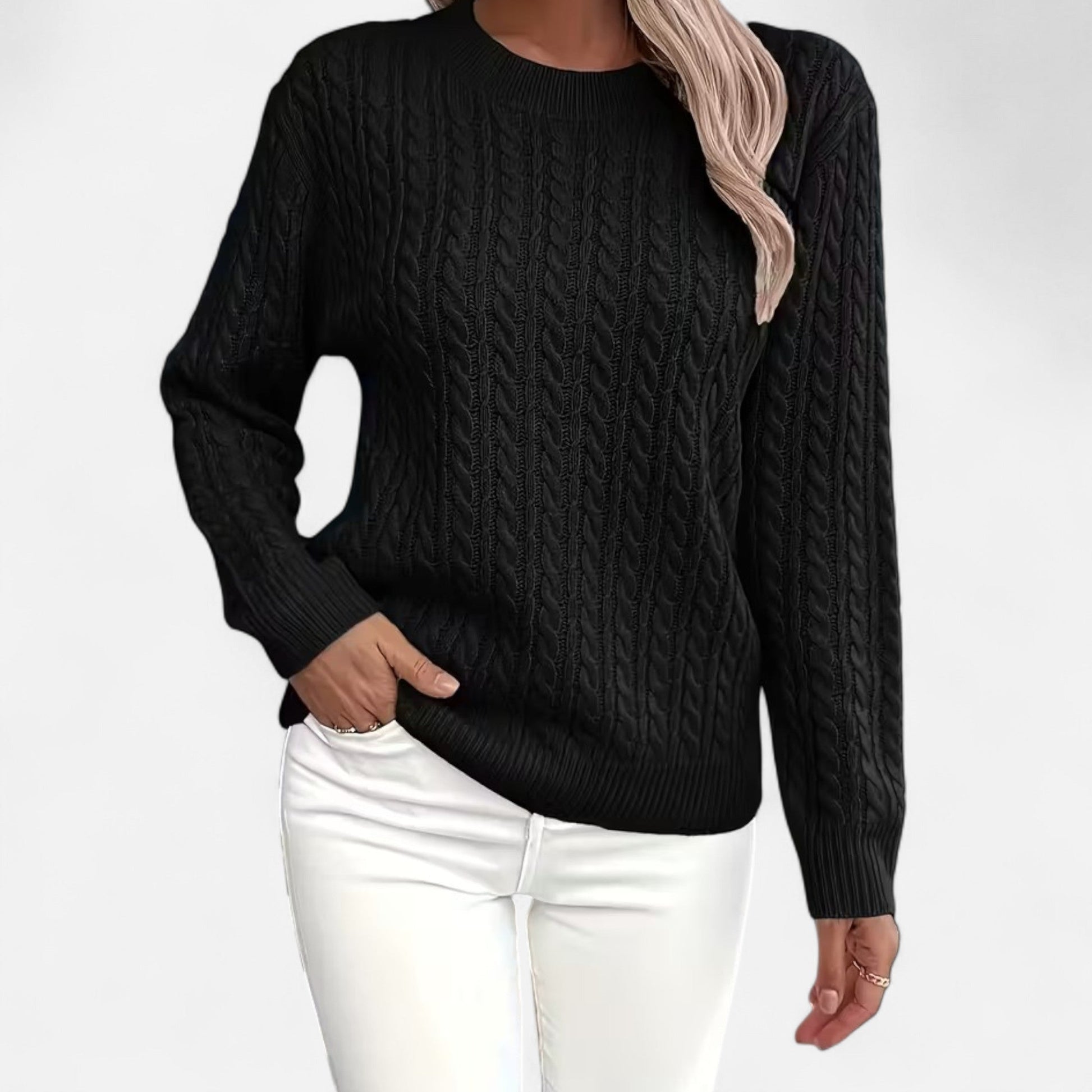 Dorevelle | Women's Cozy Casual Round-Neck Sweater for Effortless Style