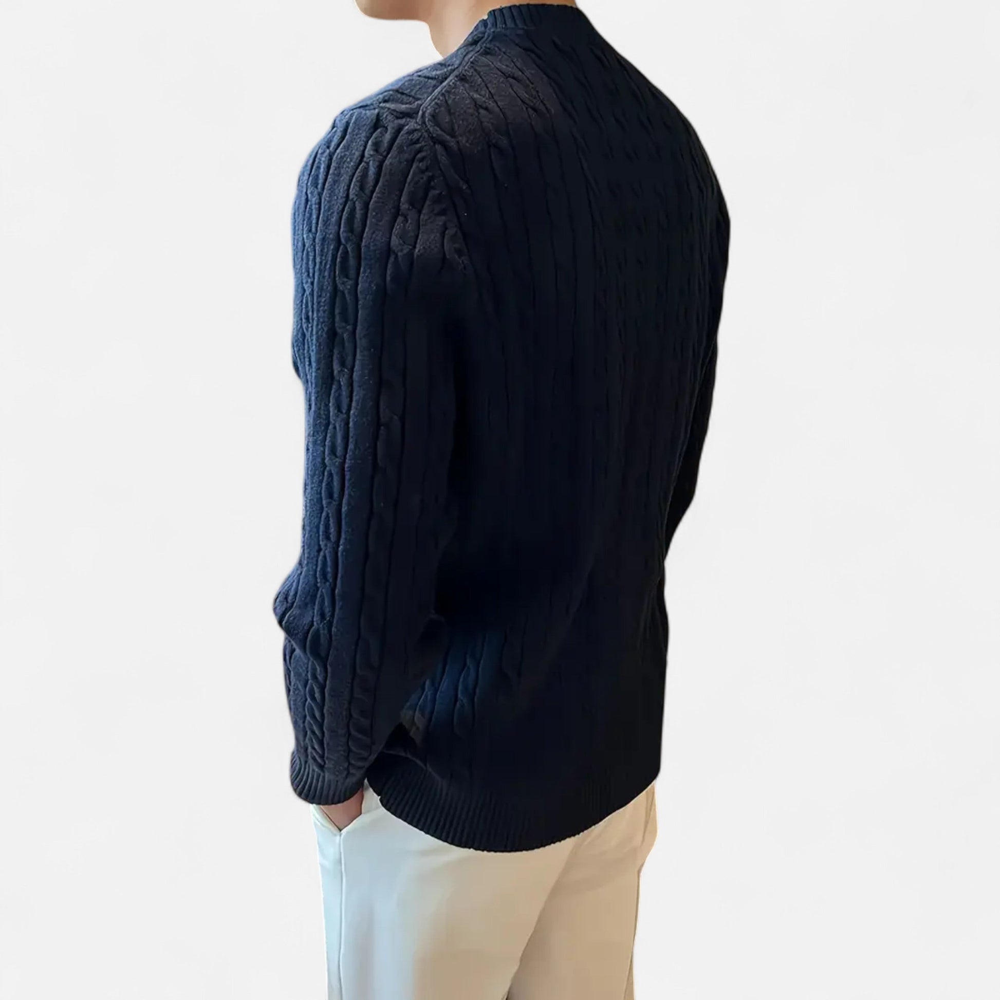 Dorevelle Herren Kabelstrickpullover – Zeitloser Heritage Rundhalsausschnitt