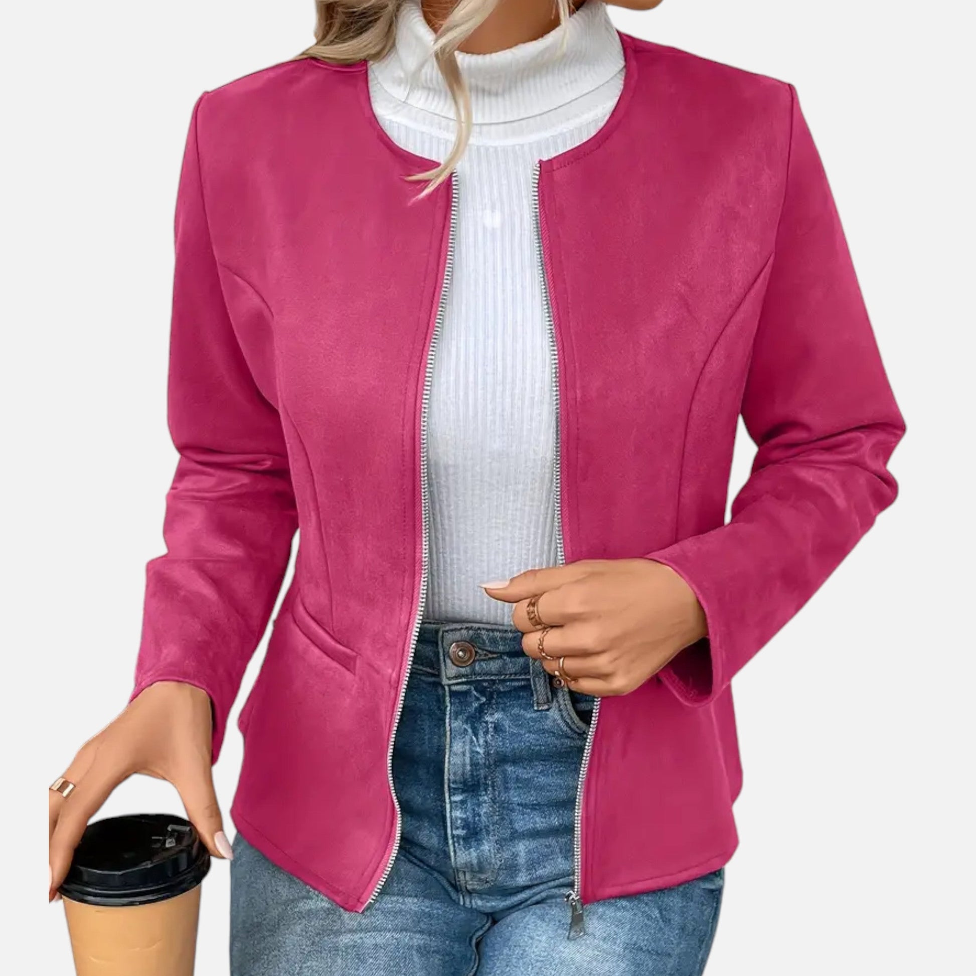 Dorevelle | Damen-Cropped-Jacke – Schlanke ZIP-Optik für stilvolle Eleganz