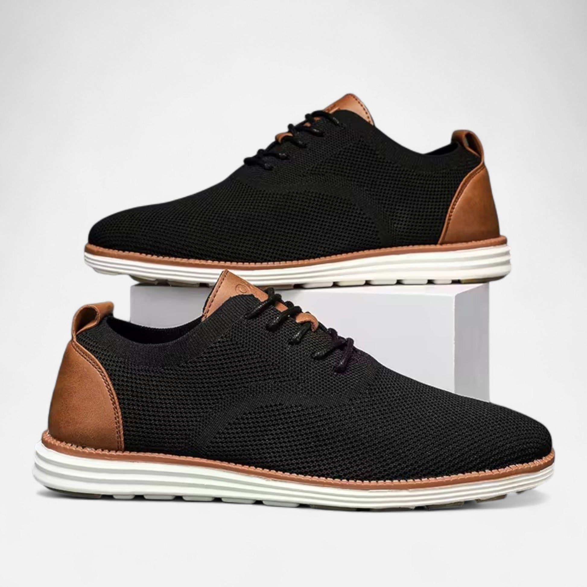 Dorevelle | Herren-Dress-Sneaker – Atmungsaktiver Lederschuh mit Schnürung für stilvolle Eleganz
