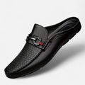 Dorevelle Men’s Vintage Style Moc Toe Mule Shoes for Classic Comfort