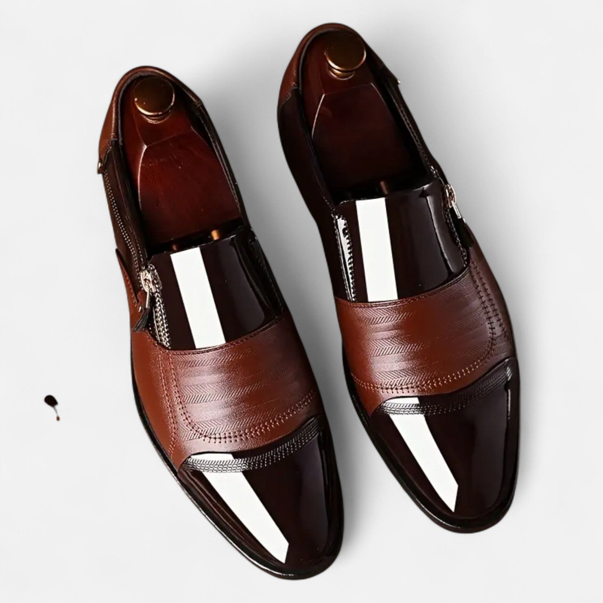 Dorevelle | Herren glänzende Business-Schuhe – Spitzzehen im britischen Stil für elegante Auftritte