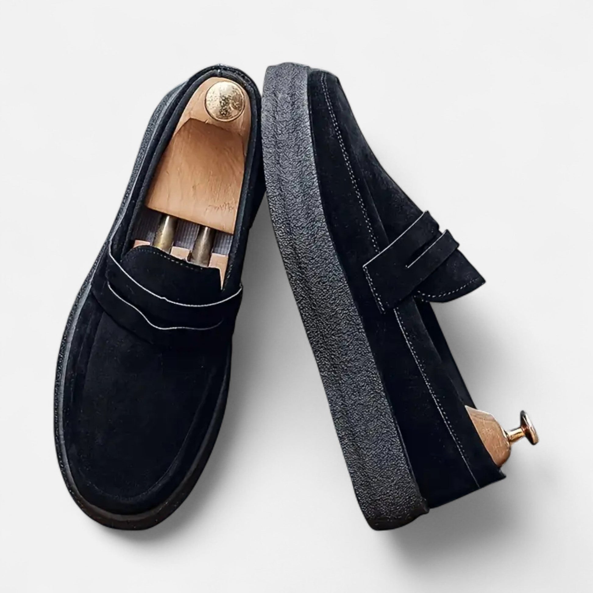 Dorevelle Men’s Slip-On Loafers – Elegant Brown Buckle Casual Shoes