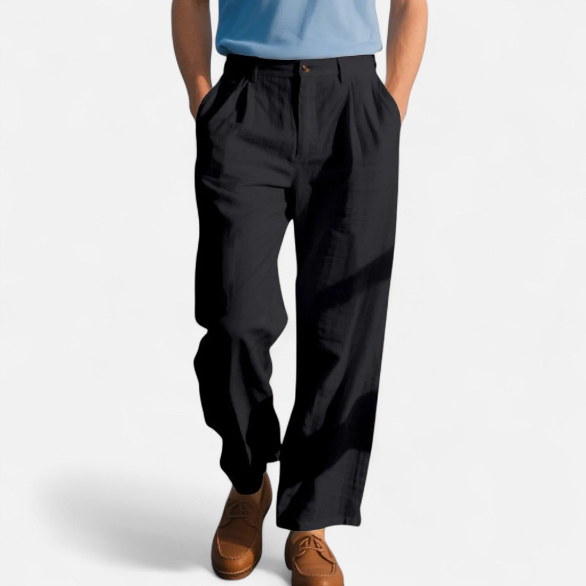 Dorevelle | Herren Leinenhose mit geradem Schnitt – Elegante Business-Mode