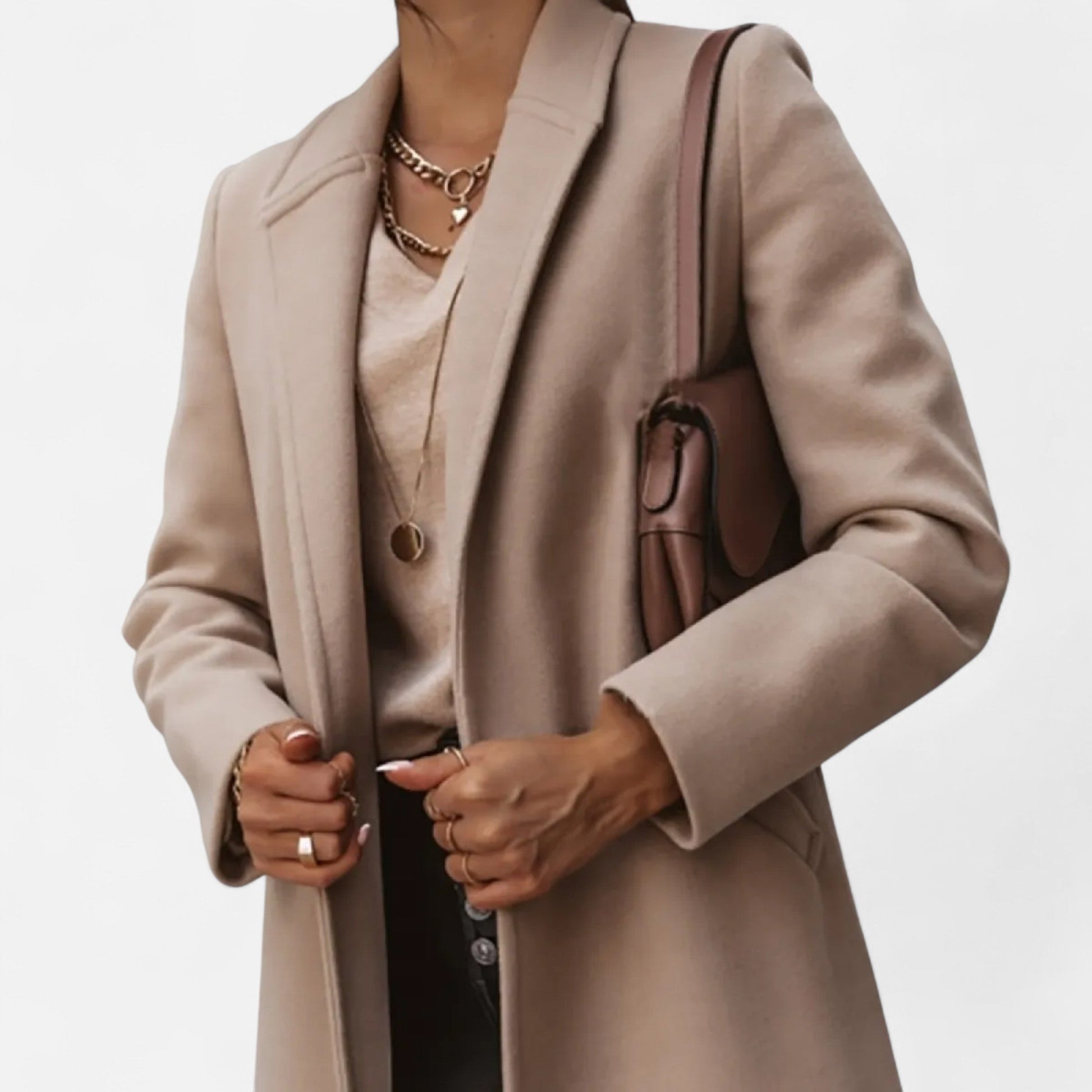 Dorevelle | Women's Winter Overcoat with Stylish Lapel Collar – Stay Elegant and Warm