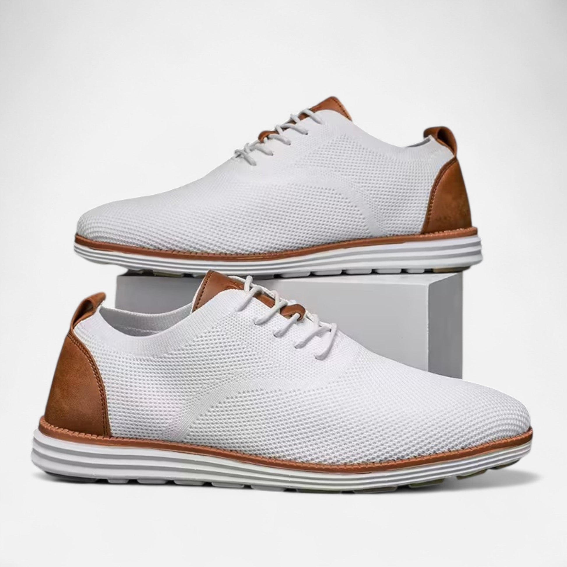 Dorevelle | Herren-Dress-Sneaker – Atmungsaktiver Lederschuh mit Schnürung für stilvolle Eleganz