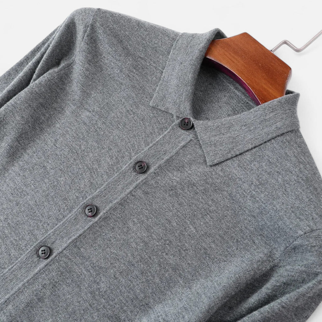 Dorevelle Men’s Wool Sweater – Premium Fine Yarn Button-Up Classic for Timeless Style