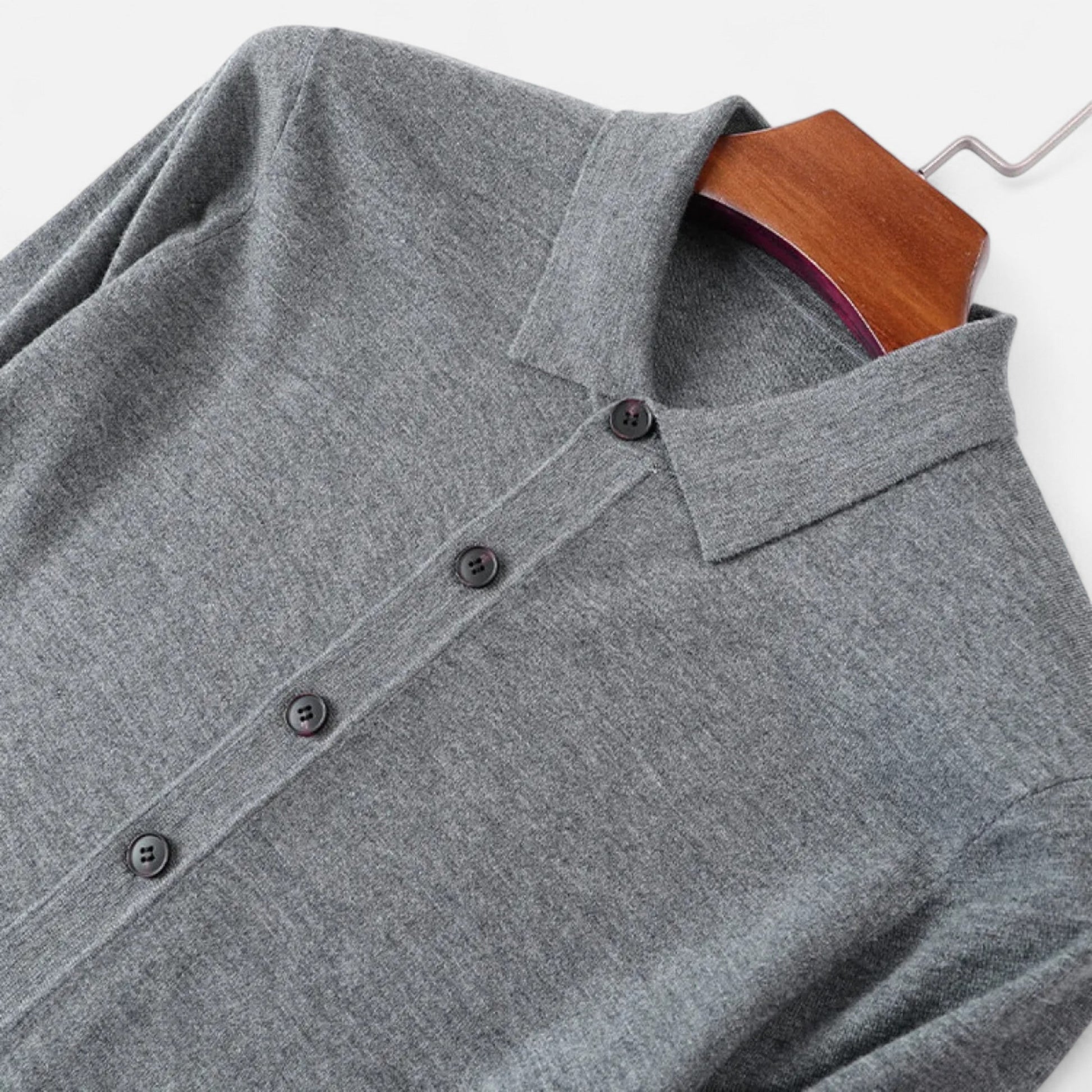 Dorevelle Men’s Wool Sweater – Premium Fine Yarn Button-Up Classic for Timeless Style