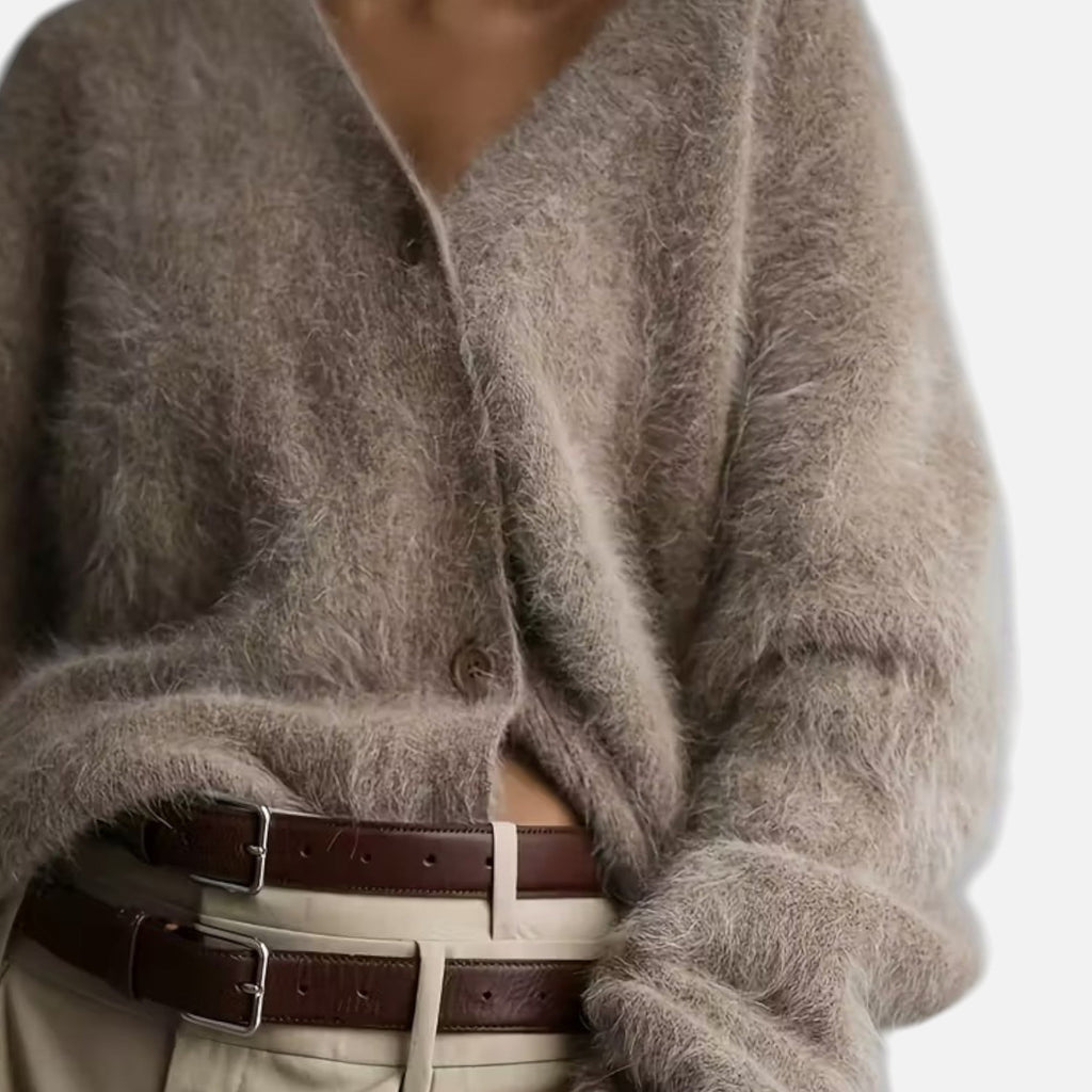 Dorevelle Women's Cozy V-Neck Cardigan for Effortless Style